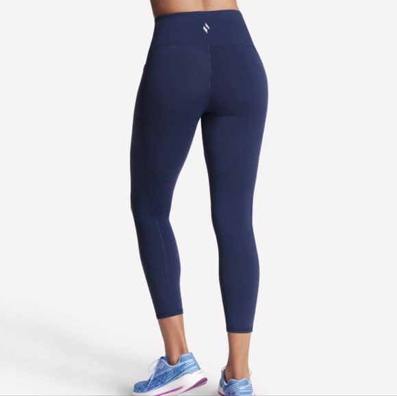 Skechers Go Walk 7/8 Deep Blue Active Leggings Large - Picture 4 of 16